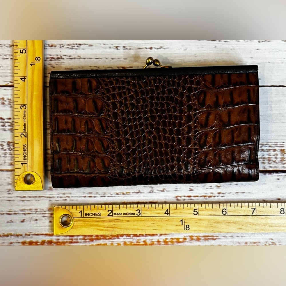 Brahmin Tuscan Collection Croc Embossed Wallet - Picture 2 of 11